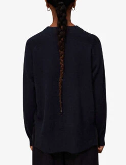 Whistles Crew-neck Cashmere Jumper 8 Whistles Crew-neck Cashmere Jumper -The Fashion Shop R03858779 NAVY ALT03