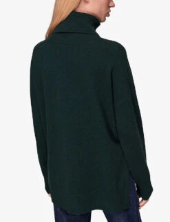 Whistles Roll-neck Cashmere Jumper 8 Whistles Roll-neck Cashmere Jumper -The Fashion Shop R03858780 DARKGREEN ALT03