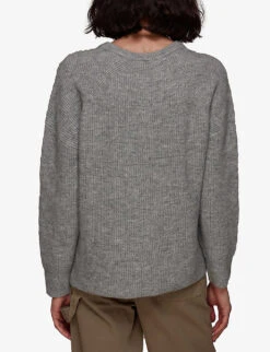 Whistles Henley Button-up Knitted Jumper 8 Whistles Henley Button-up Knitted Jumper -The Fashion Shop R03860523 GREY ALT03