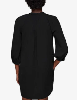 Whistles Cocoon Recycled-polyester Mini Dress 8 Whistles Cocoon Recycled-polyester Mini Dress -The Fashion Shop R03861167 BLACK ALT03