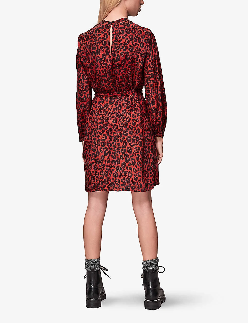 Whistles Animal-print Woven Mini Dress 4 Whistles Animal-print Woven Mini Dress - Image 4