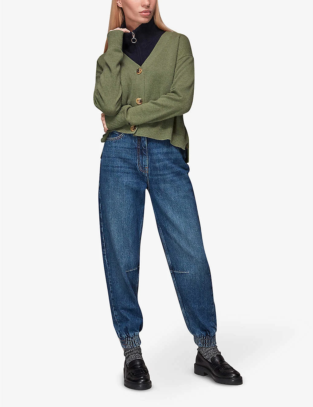 Whistles V-neck Long-sleeve Cashmere Cardigan 2 Whistles V-neck Long-sleeve Cashmere Cardigan - Image 2