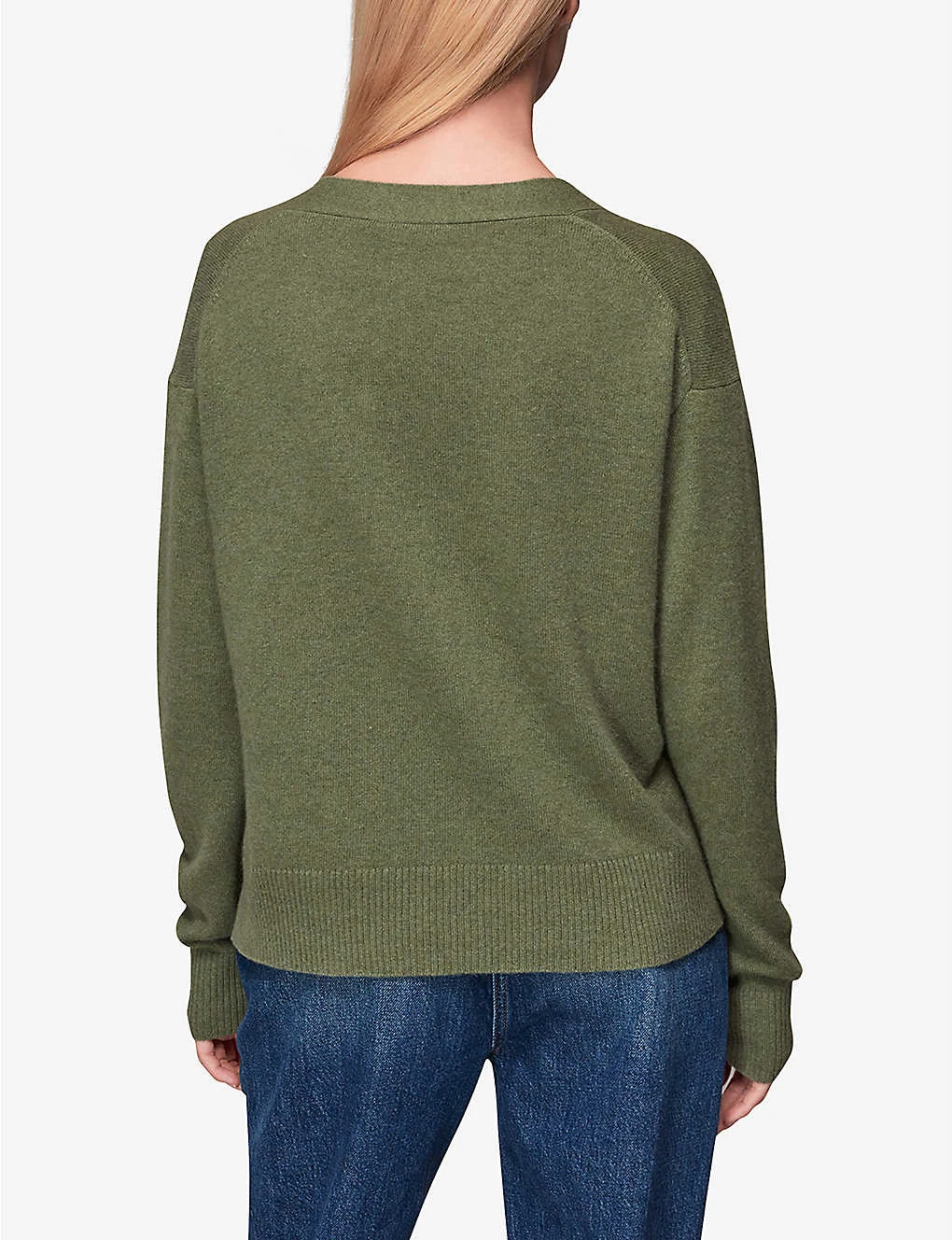 Whistles V-neck Long-sleeve Cashmere Cardigan 4 Whistles V-neck Long-sleeve Cashmere Cardigan - Image 4