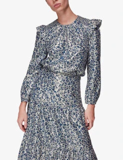 Whistles Animal-print Tiered Cotton-blend Midi Skirt 7 Whistles Animal-print Tiered Cotton-blend Midi Skirt -The Fashion Shop R03865079 MULTICOLOURED ALT02