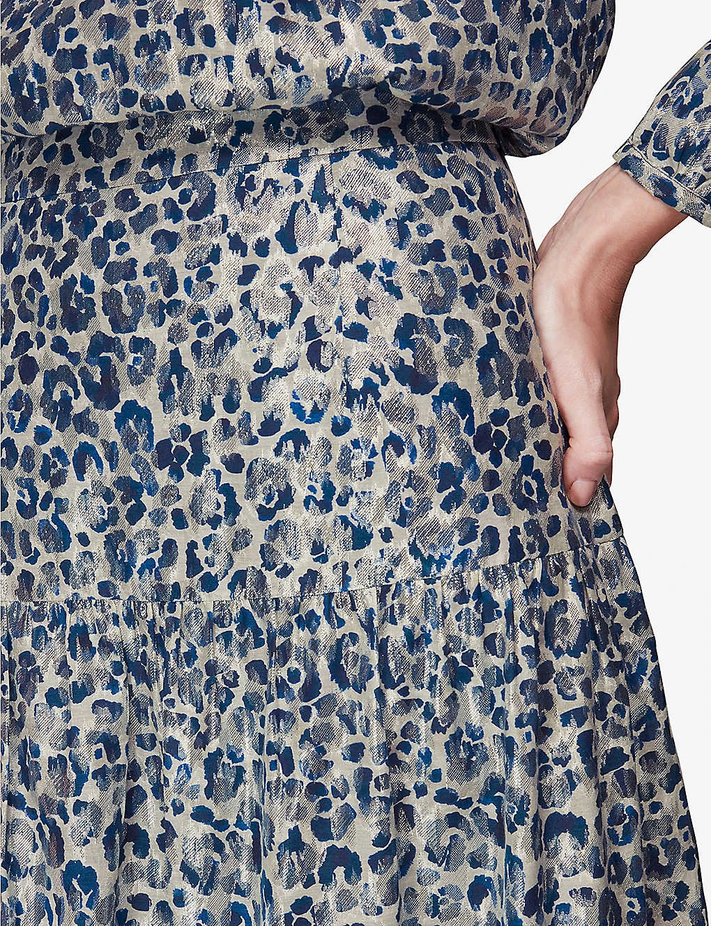 Whistles Animal-print Tiered Cotton-blend Midi Skirt 5 Whistles Animal-print Tiered Cotton-blend Midi Skirt - Image 5