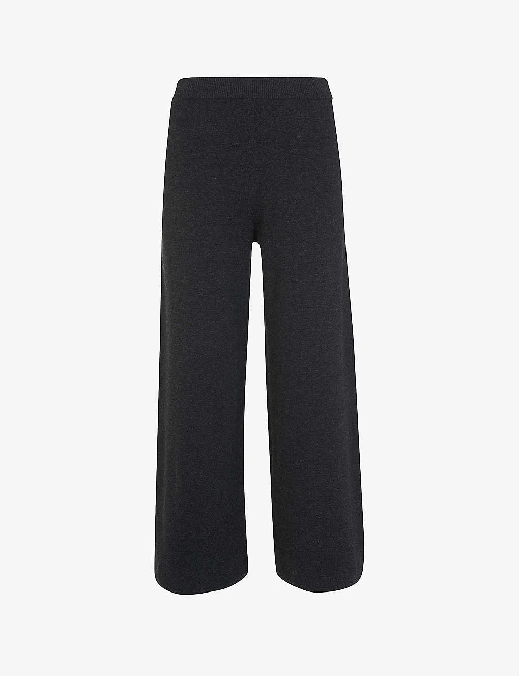 Whistles Knitted Wide-leg Woven Trousers 1 Whistles Knitted Wide-leg Woven Trousers