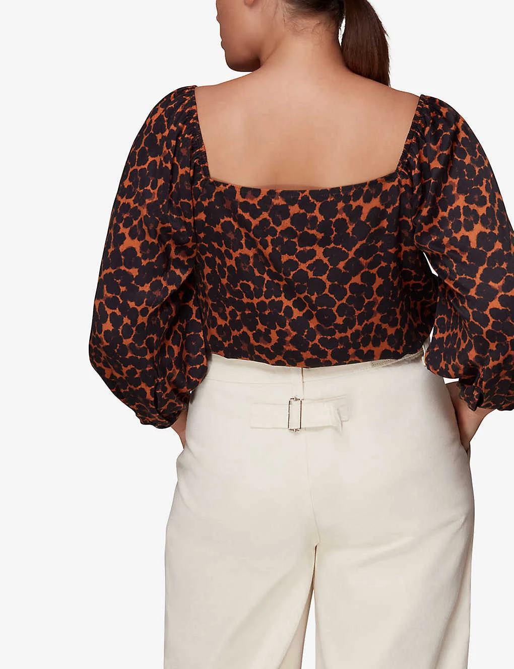Whistles Smudge Animal-print Crepe Blouse 4 Whistles Smudge Animal-print Crepe Blouse - Image 4