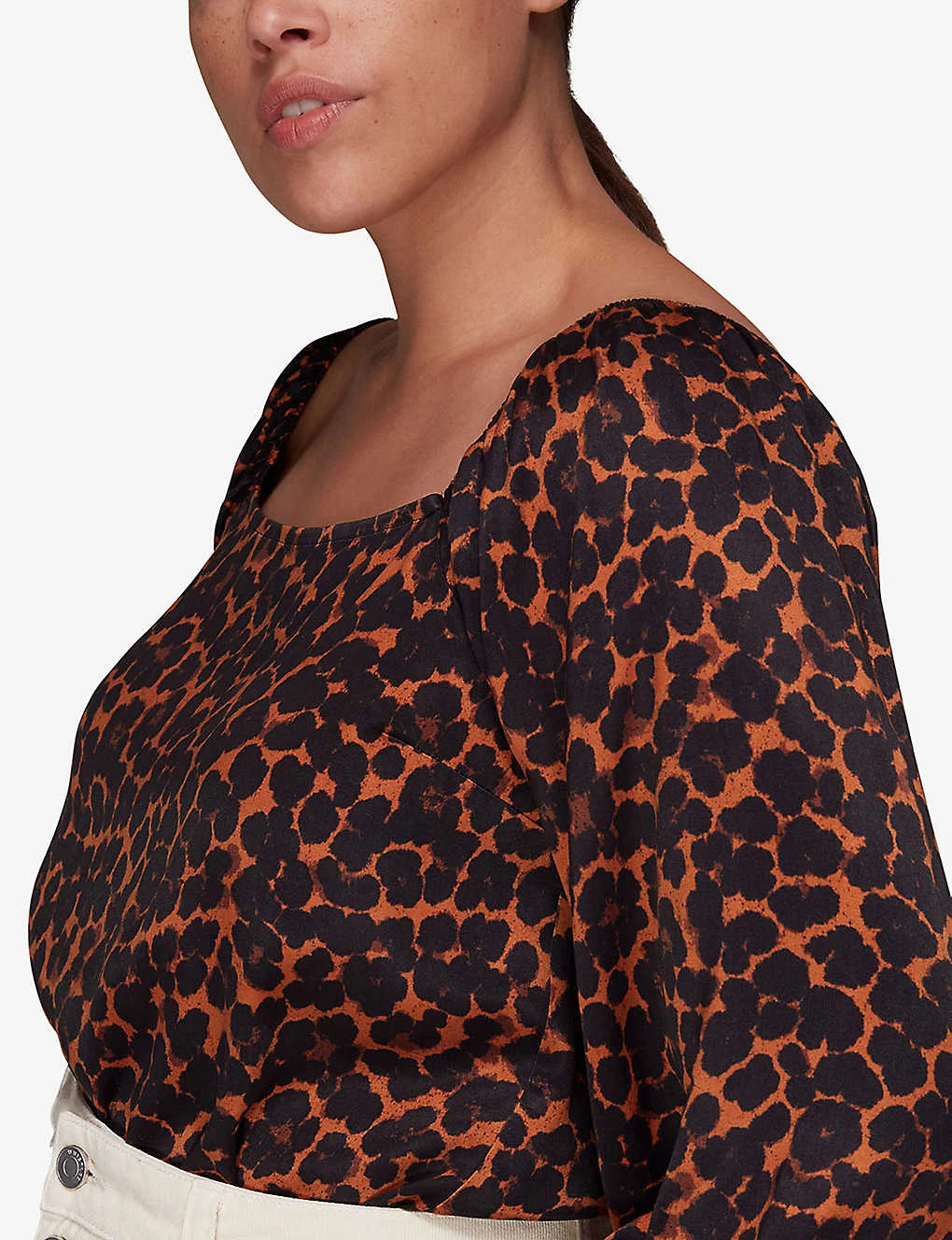 Whistles Smudge Animal-print Crepe Blouse 5 Whistles Smudge Animal-print Crepe Blouse - Image 5