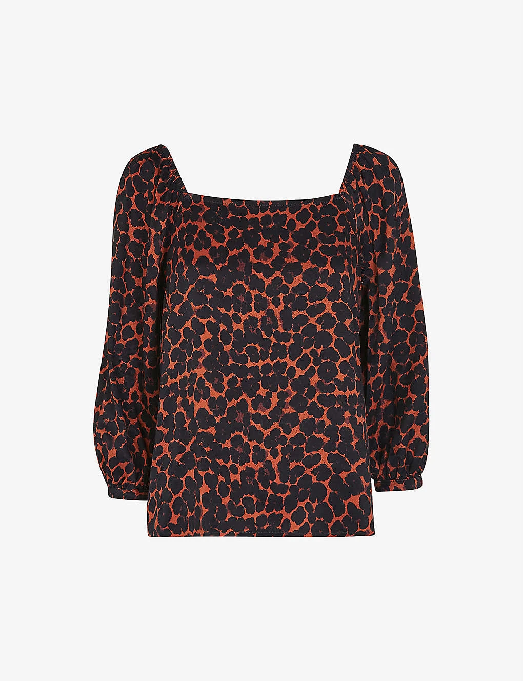 Whistles Smudge Animal-print Crepe Blouse 1 Whistles Smudge Animal-print Crepe Blouse
