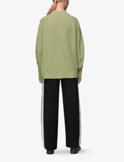 Whistles Side-stripe Wide-leg Cotton-blend Trousers 9 Whistles Side-stripe Wide-leg Cotton-blend Trousers -The Fashion Shop R03865777 BLACK ALT03