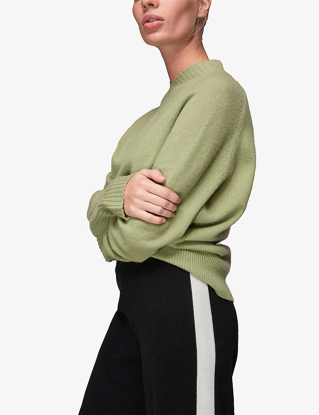 Whistles Side-stripe Wide-leg Cotton-blend Trousers 6 Whistles Side-stripe Wide-leg Cotton-blend Trousers - Image 6