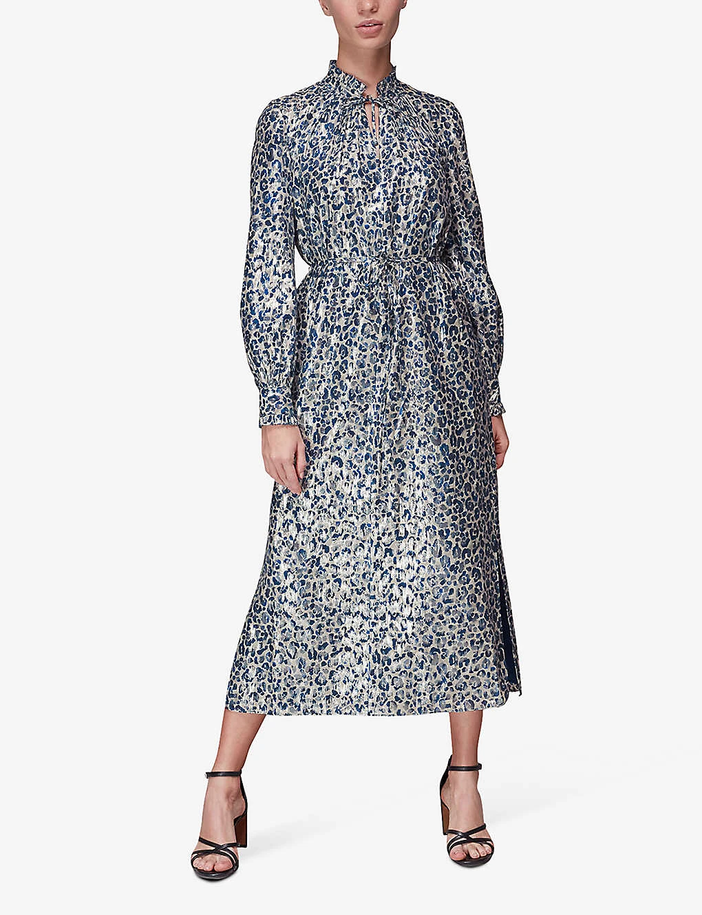 Whistles Floral-print Belted Silk Midi Dress 2 Whistles Floral-print Belted Silk Midi Dress - Image 2