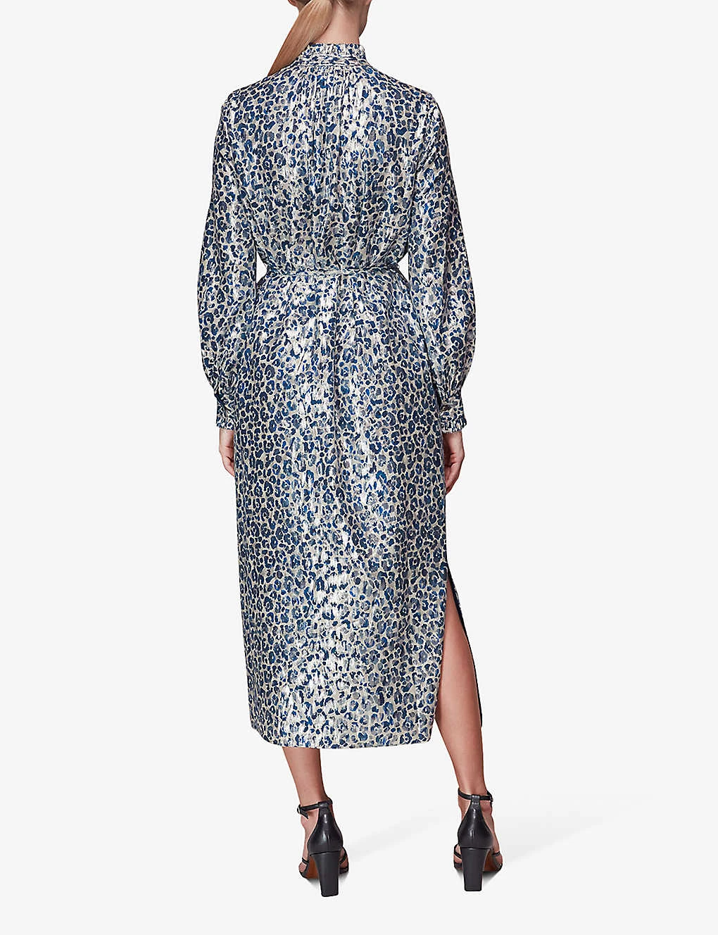 Whistles Floral-print Belted Silk Midi Dress 4 Whistles Floral-print Belted Silk Midi Dress - Image 4