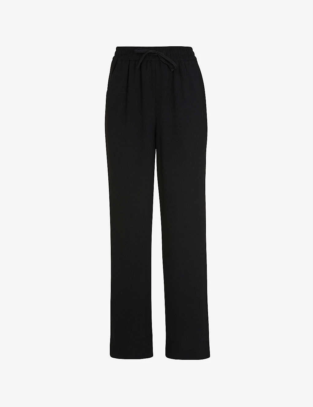Whistles Split-hem Wide-leg Crepe Trousers 1 Whistles Split-hem Wide-leg Crepe Trousers