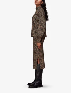 Whistles Animal-print Recycled Polyester And Organic Cotton-blend Stretch-jacquard Top 7 Whistles Animal-print Recycled Polyester And Organic Cotton-blend Stretch-jacquard Top -The Fashion Shop R03865808 MULTICOLOURED ALT02