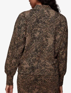 Whistles Animal-print Recycled Polyester And Organic Cotton-blend Stretch-jacquard Top 8 Whistles Animal-print Recycled Polyester And Organic Cotton-blend Stretch-jacquard Top -The Fashion Shop R03865808 MULTICOLOURED ALT03