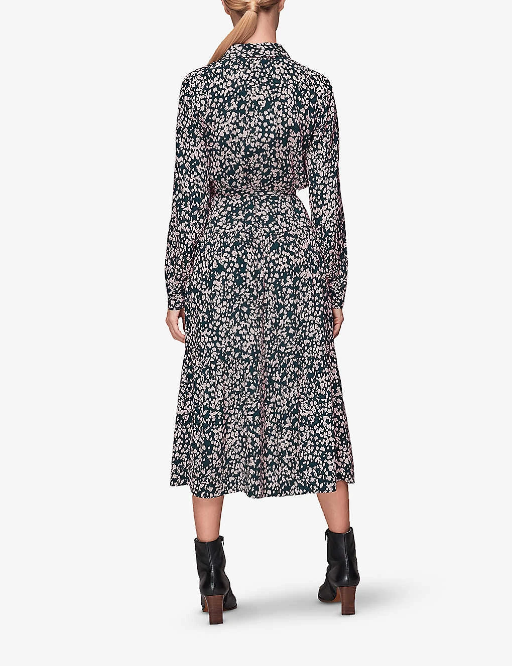 Whistles Animal-print Belted Woven Midi Dress 4 Whistles Animal-print Belted Woven Midi Dress - Image 4