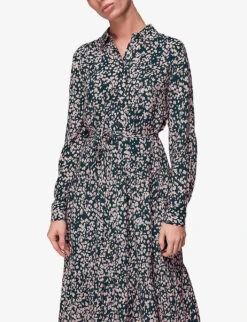 Whistles Animal-print Belted Woven Midi Dress 9 Whistles Animal-print Belted Woven Midi Dress -The Fashion Shop R03865819 MULTICOLOURED ALT04
