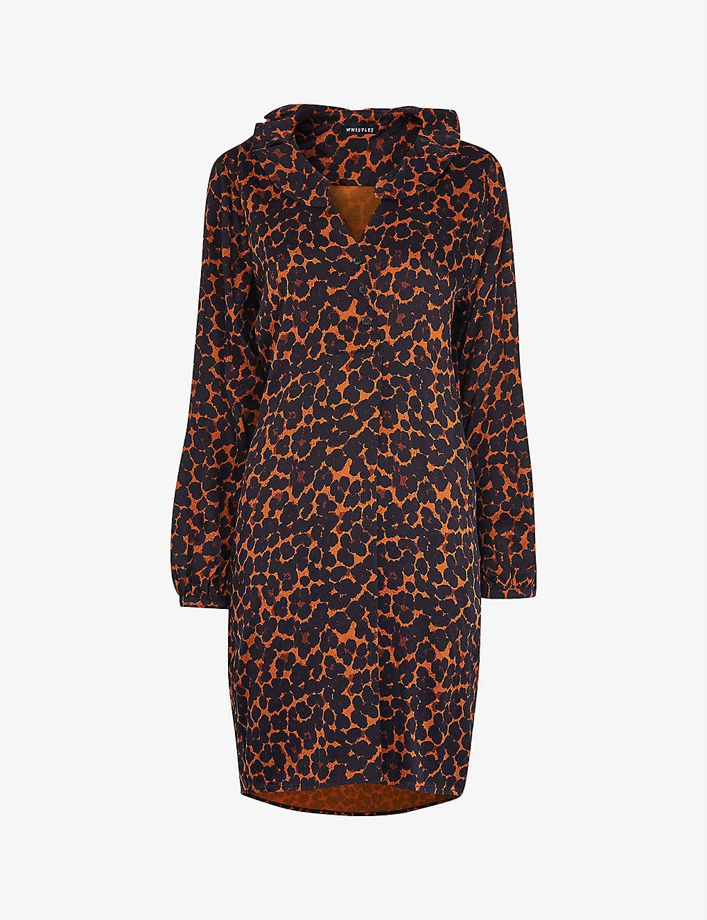 Whistles Smudge Animal-print Crepe Mini Dress 1 Whistles Smudge Animal-print Crepe Mini Dress