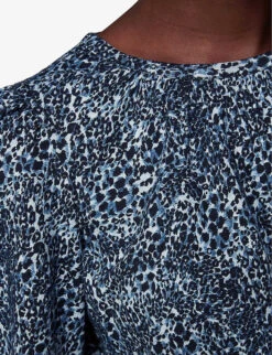 Whistles Animal-print Cotton-blend Top -The Fashion Shop R03866641 MULTICOLOURED ALT05