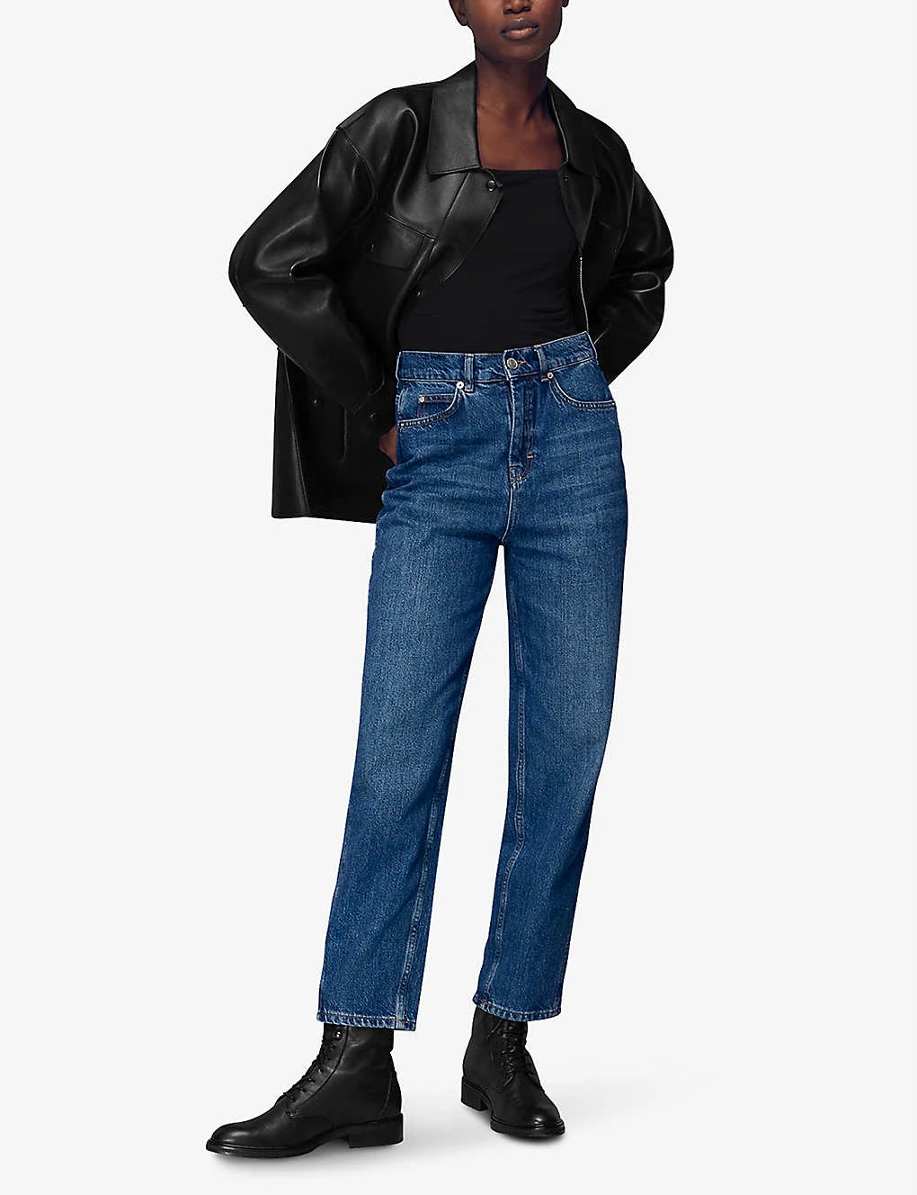 Whistles Square-neck Stretch-woven Top 2 Whistles Square-neck Stretch-woven Top - Image 2