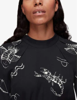 Whistles Kati Horoscope-print Woven Midi Dress 9 Whistles Kati Horoscope-print Woven Midi Dress -The Fashion Shop R03872015 BLACK ALT04