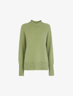 Whistles High V-neck Merino-wool Jumper