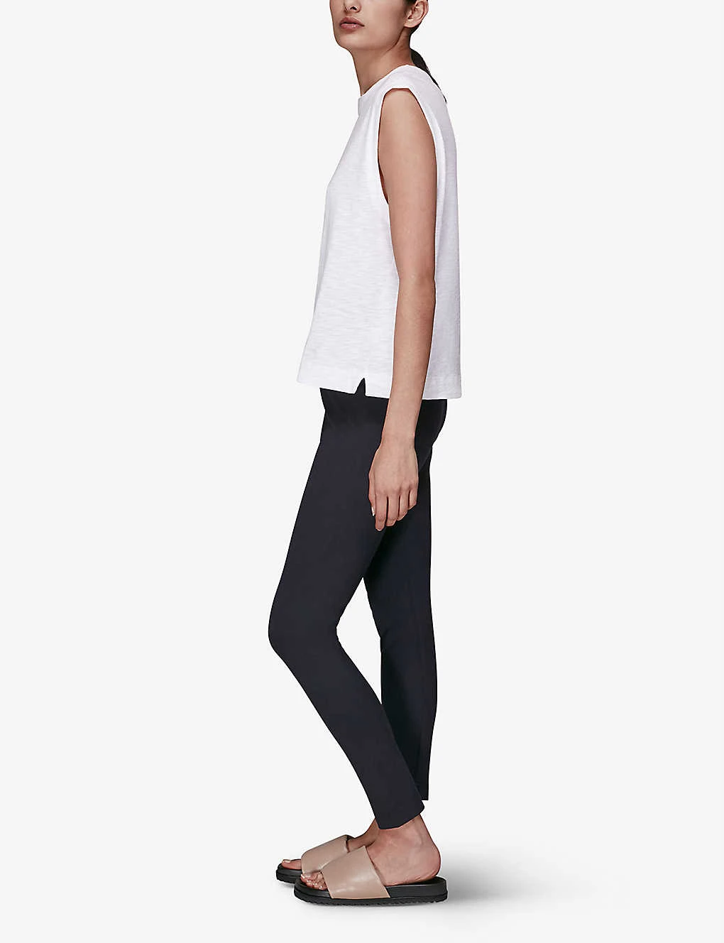 Whistles Mid-rise Stretch-woven Leggings 2 Whistles Mid-rise Stretch-woven Leggings - Image 2