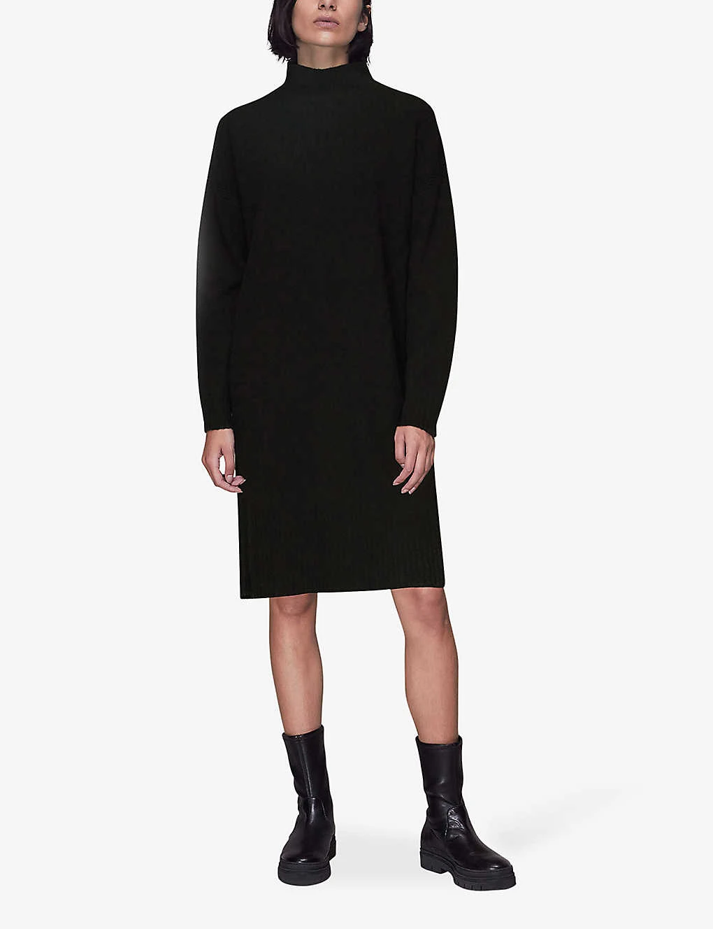 Whistles Turtleneck Wool Mini Dress 2 Whistles Turtleneck Wool Mini Dress - Image 2