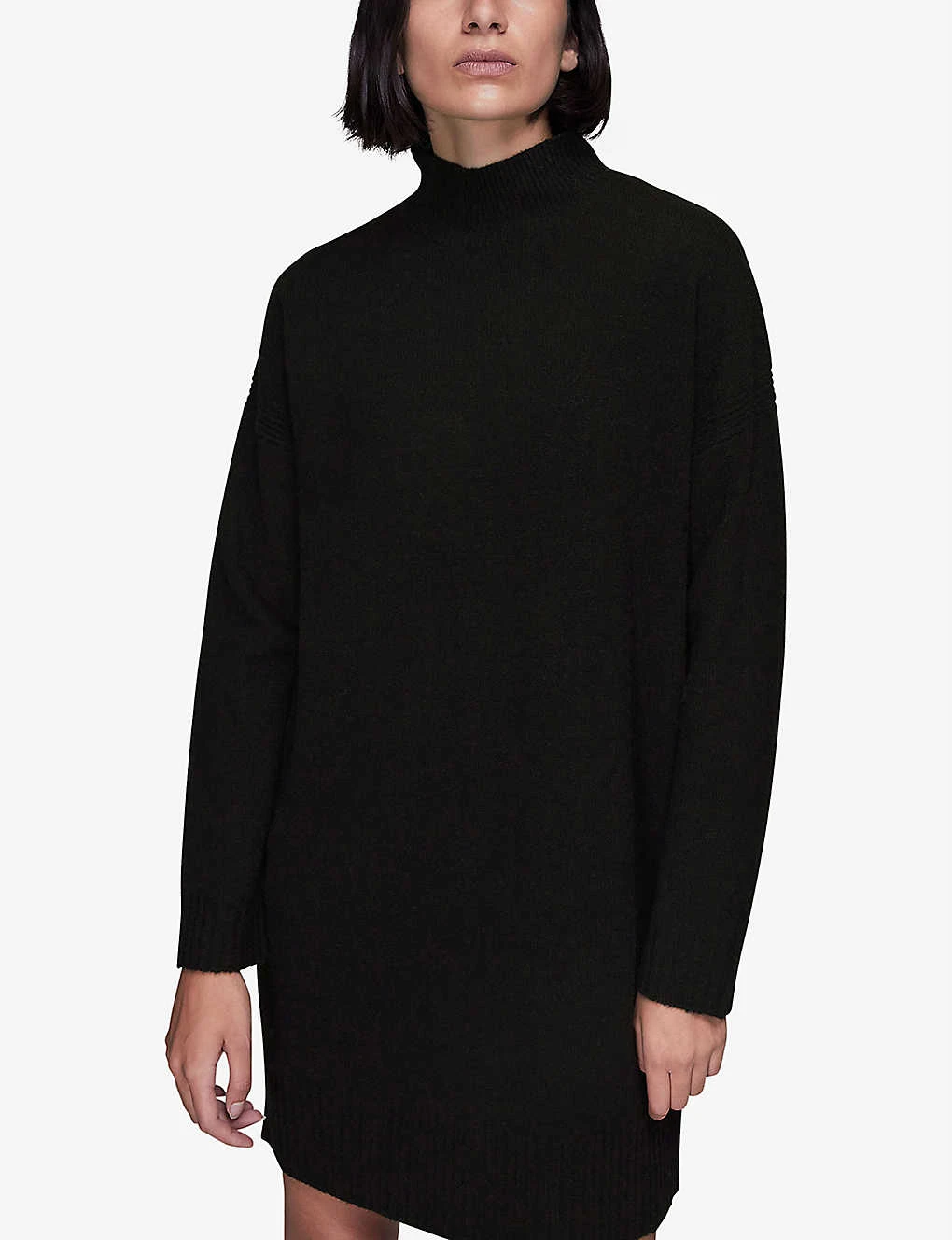 Whistles Turtleneck Wool Mini Dress 3 Whistles Turtleneck Wool Mini Dress - Image 3
