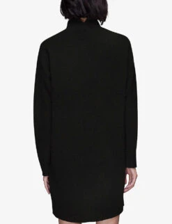 Whistles Turtleneck Wool Mini Dress 8 Whistles Turtleneck Wool Mini Dress -The Fashion Shop R03884403 BLACK ALT03