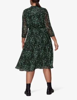 Whistles Graphic-print Recycled Polyester-blend Midi Dress 9 Whistles Graphic-print Recycled Polyester-blend Midi Dress -The Fashion Shop R03884405 MULTICOLOURED ALT03