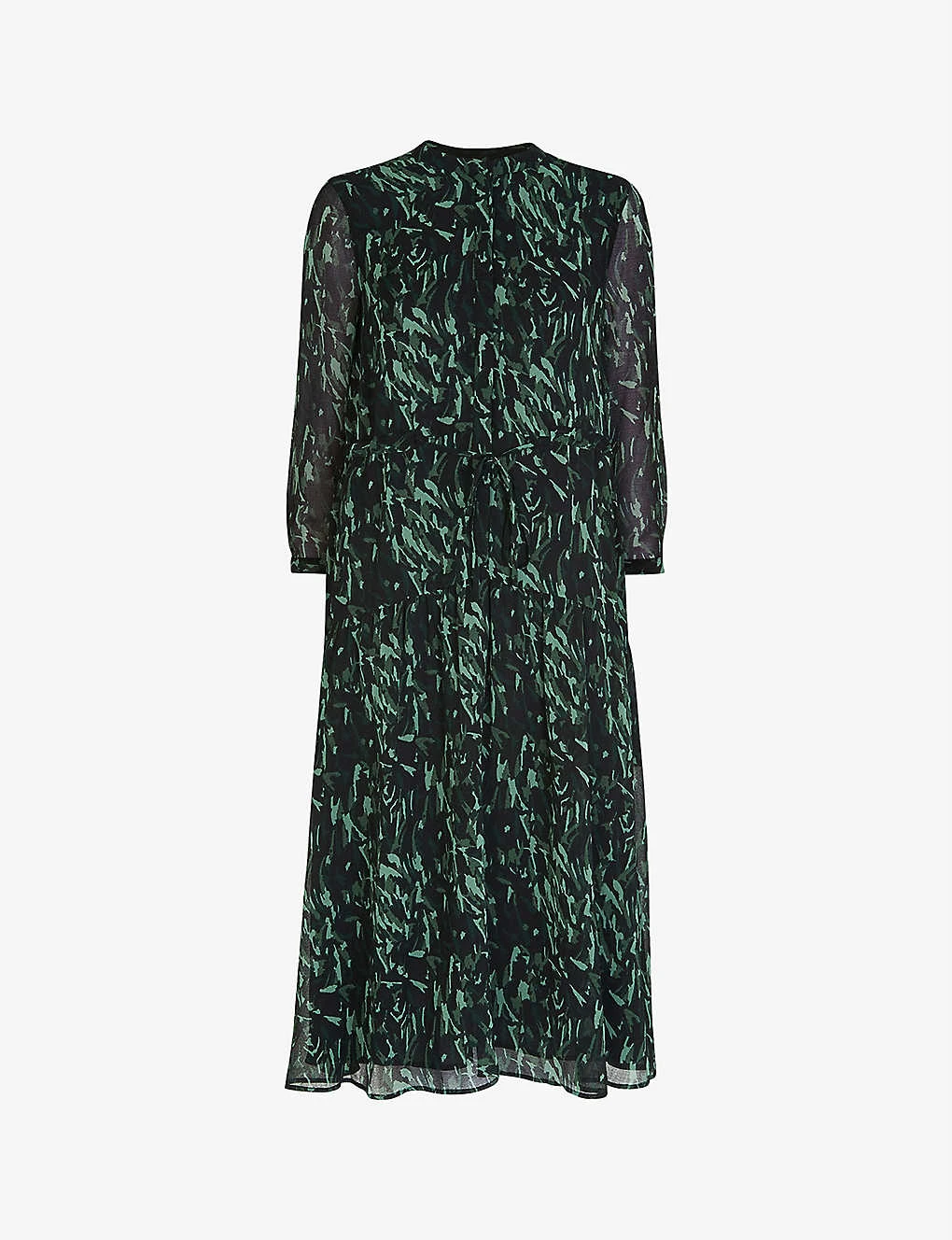Whistles Graphic-print Recycled Polyester-blend Midi Dress 1 Whistles Graphic-print Recycled Polyester-blend Midi Dress
