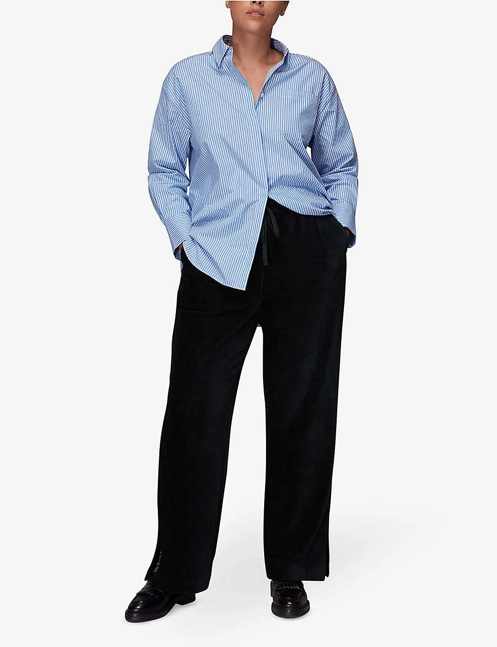 Whistles Millie Drawstring Corduroy Cotton Trousers 2 Whistles Millie Drawstring Corduroy Cotton Trousers - Image 2