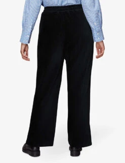 Whistles Millie Drawstring Corduroy Cotton Trousers 9 Whistles Millie Drawstring Corduroy Cotton Trousers -The Fashion Shop R03884406 NAVY ALT03