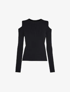 Whistles Cold Shoulder Cotton-blend Jumper