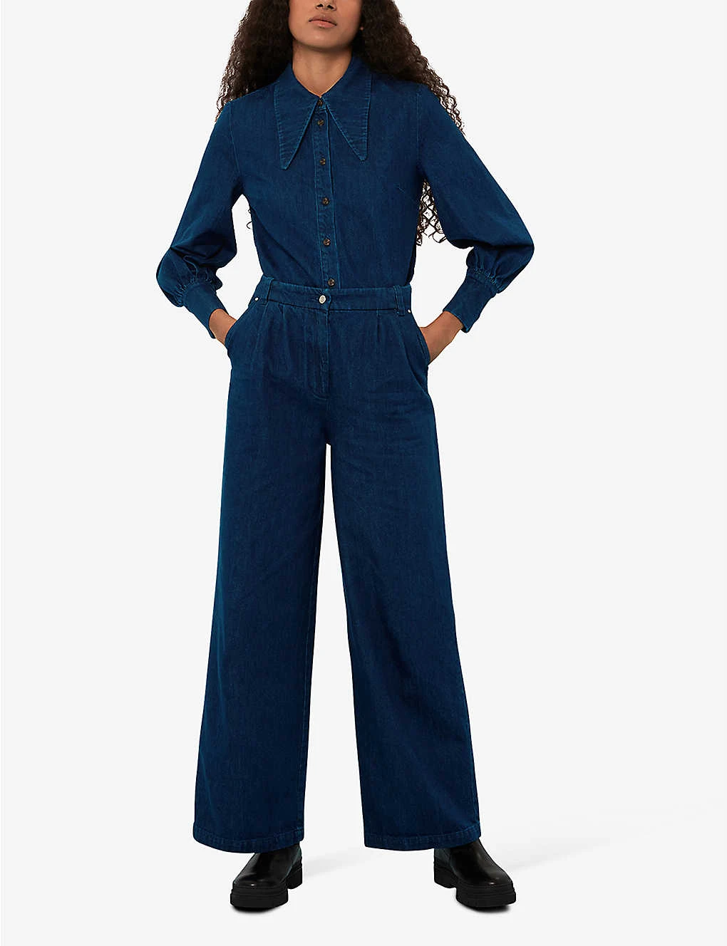 Whistles Nino Wide-leg Denim Trousers 2 Whistles Nino Wide-leg Denim Trousers - Image 2