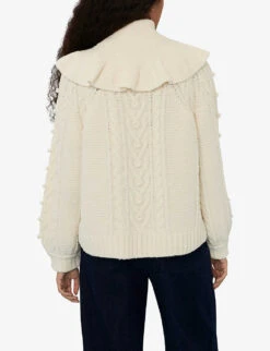 Whistles Electra Cable-knit Cotton-blend Jumper 8 Whistles Electra Cable-knit Cotton-blend Jumper -The Fashion Shop R03886463 CREAM ALT03