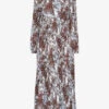 Whistles Leio Animal-pattern Woven Midi Dress