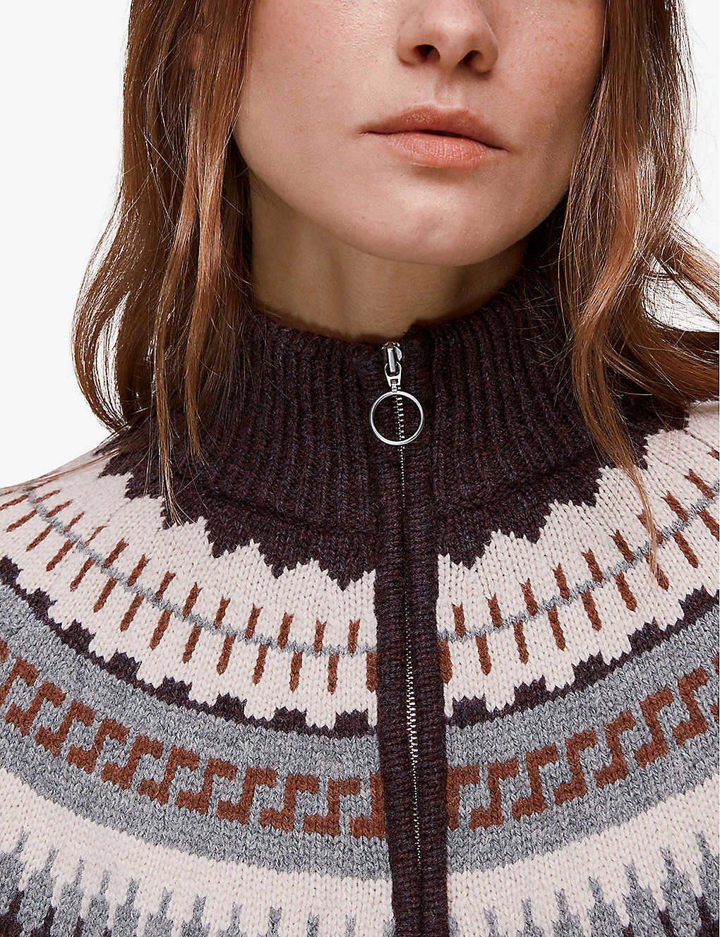 Whistles Fairisle Zip Nordic-pattern Wool-blend Jumper 5 Whistles Fairisle Zip Nordic-pattern Wool-blend Jumper - Image 5