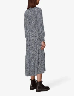 Whistles Zig Zag Crepe Trapeze Dress 9 Whistles Zig Zag Crepe Trapeze Dress -The Fashion Shop R03894955 MULTICOLOURED ALT03