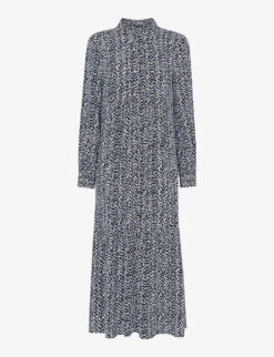 Whistles Zig Zag Crepe Trapeze Dress