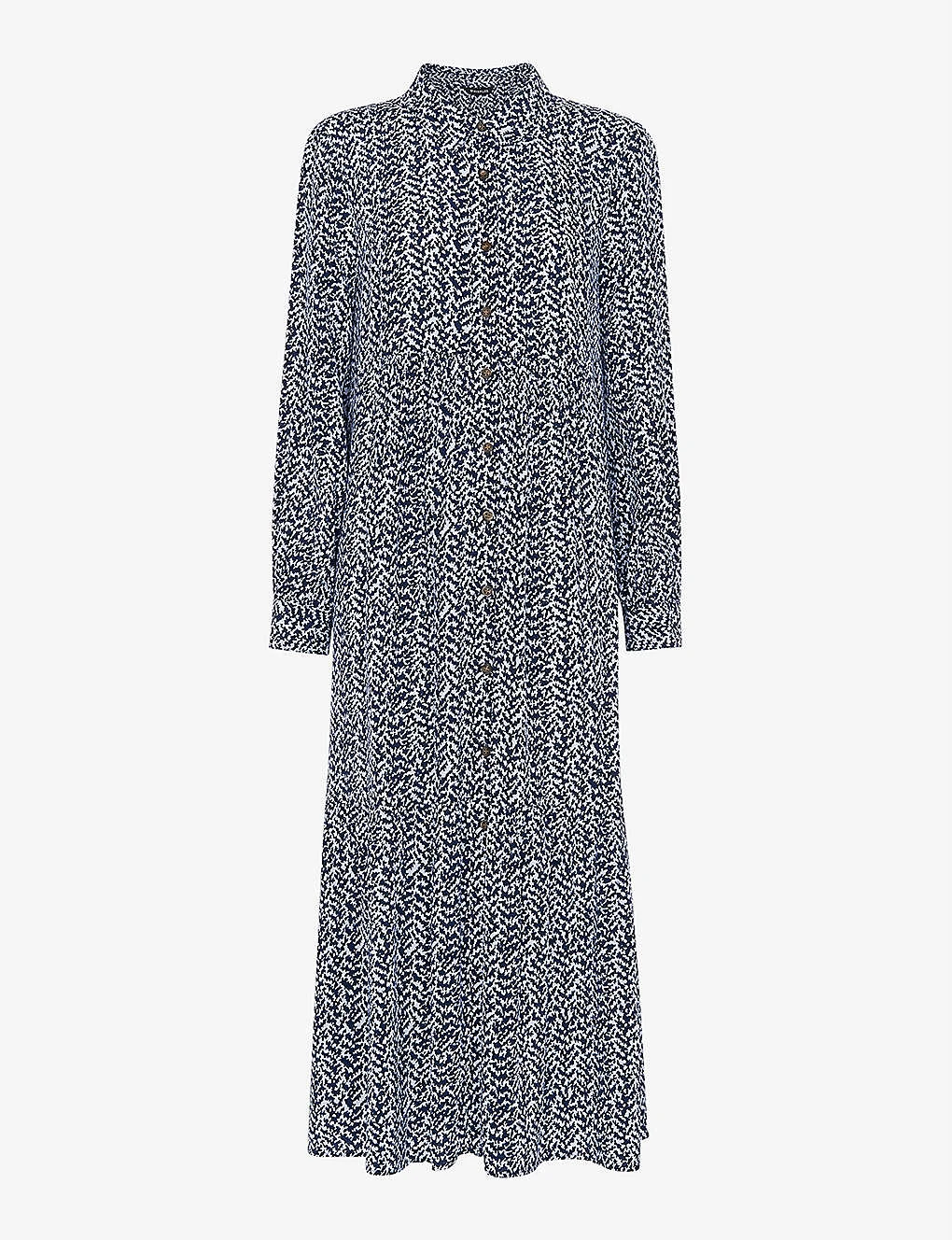 Whistles Zig Zag Crepe Trapeze Dress 1 Whistles Zig Zag Crepe Trapeze Dress