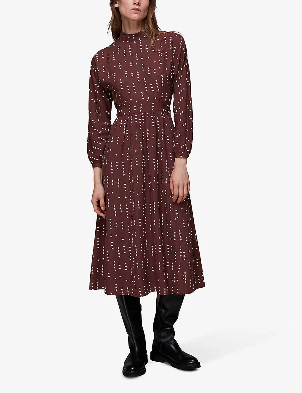 Whistles Theodora Dash Polka Dot Woven Dress 2 Whistles Theodora Dash Polka Dot Woven Dress - Image 2