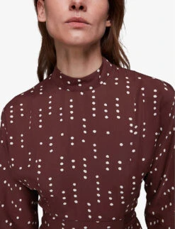 Whistles Theodora Dash Polka Dot Woven Dress 10 Whistles Theodora Dash Polka Dot Woven Dress -The Fashion Shop R03894956 MULTICOLOURED ALT04