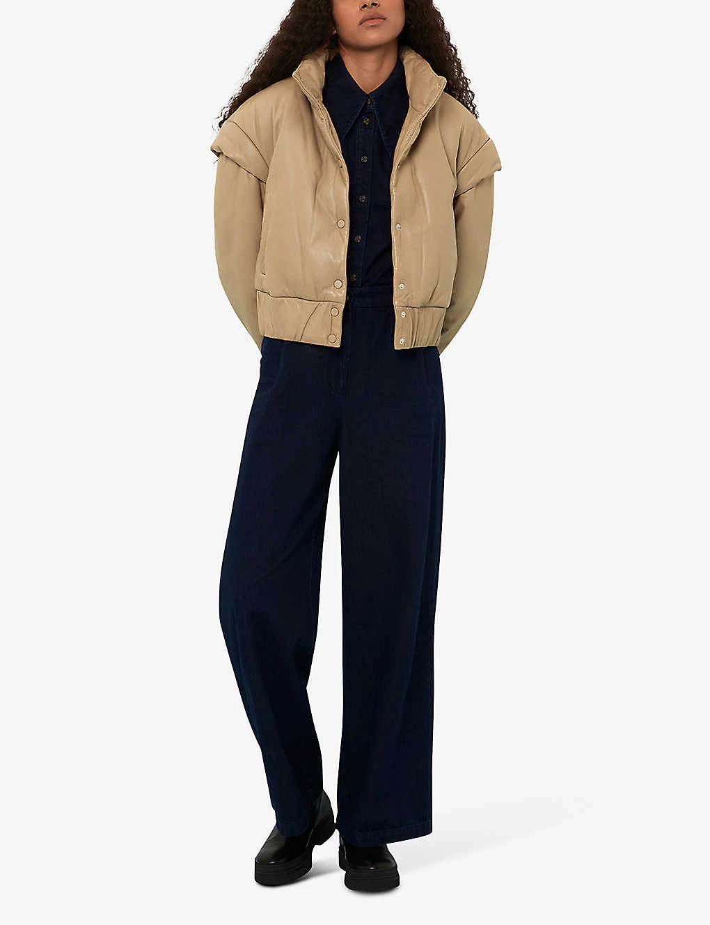 Whistles Finn Leather Puffer Jacket 2 Whistles Finn Leather Puffer Jacket - Image 2