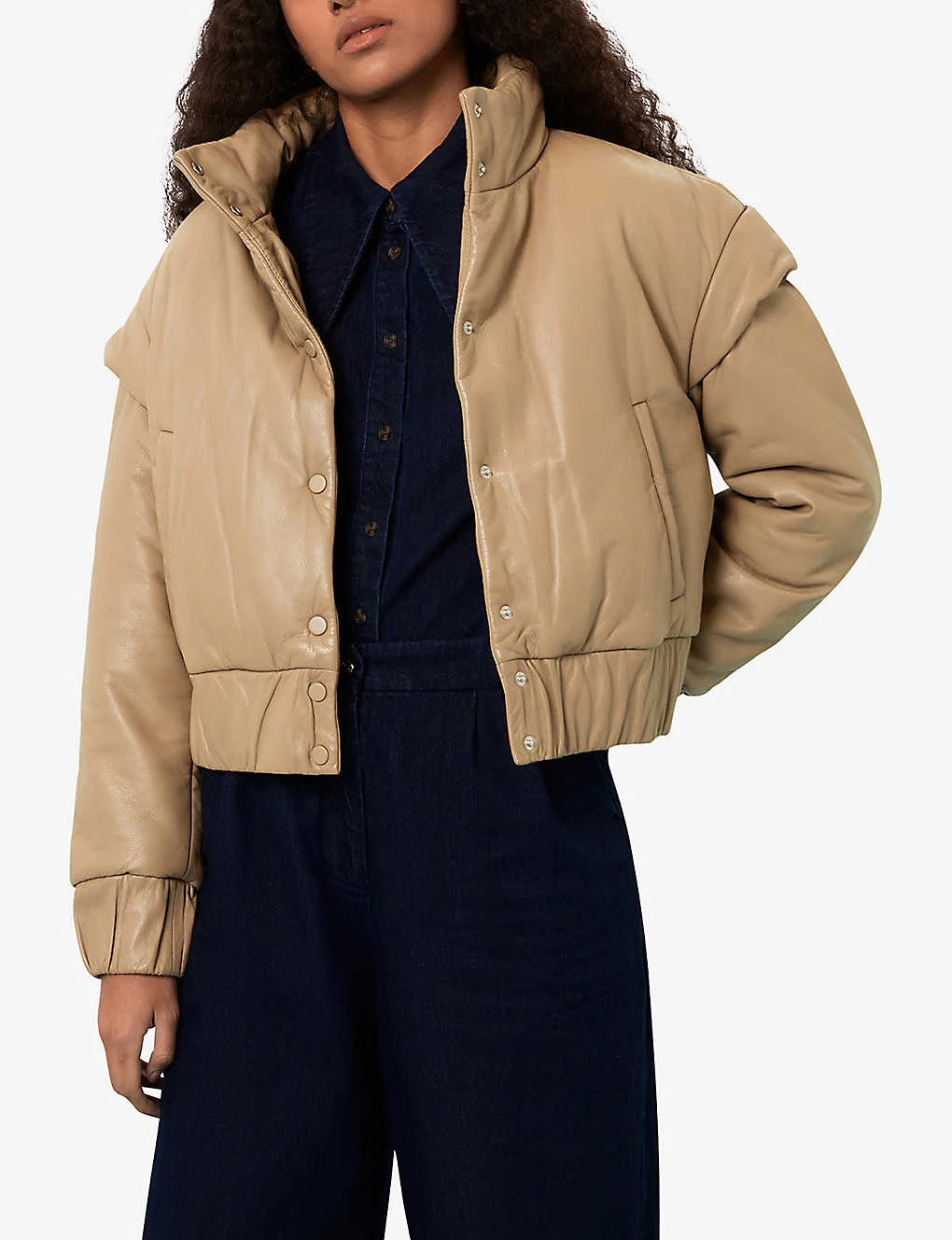 Whistles Finn Leather Puffer Jacket 3 Whistles Finn Leather Puffer Jacket - Image 3