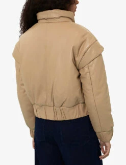 Whistles Finn Leather Puffer Jacket 8 Whistles Finn Leather Puffer Jacket -The Fashion Shop R03894957 TAN ALT03
