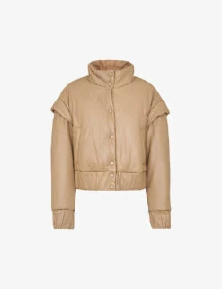 Whistles Finn Leather Puffer Jacket