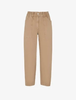 Whistles Tessa Cropped Mid-rise Cotton Trousers